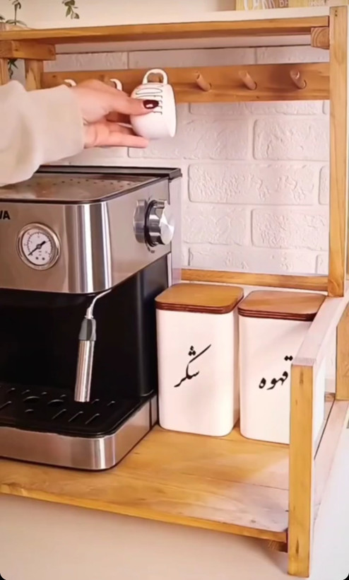 استند چوبی اسپرسو