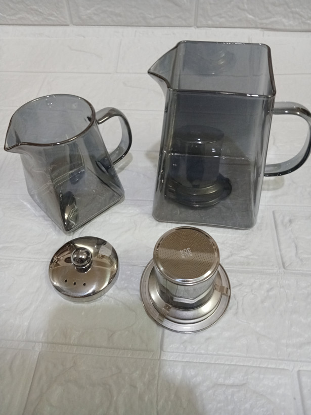 کتری قوری پیرکس مربع دودی