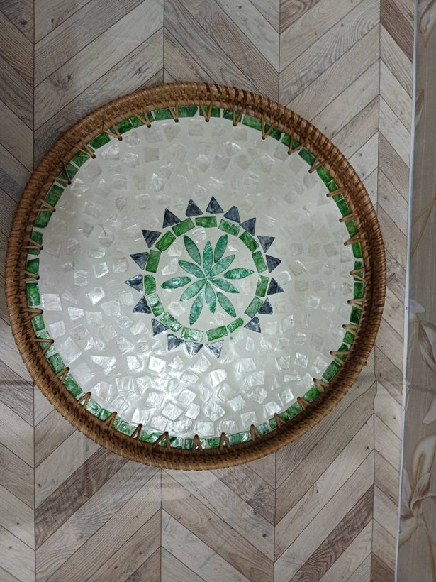 سینی ۲سایز صدف کاری شده ( ۱+۱)