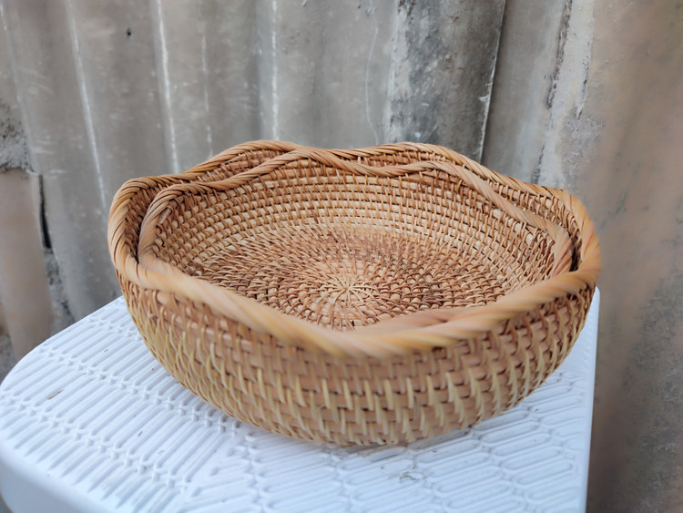 سبد حصیری گرد (۳ سایز)