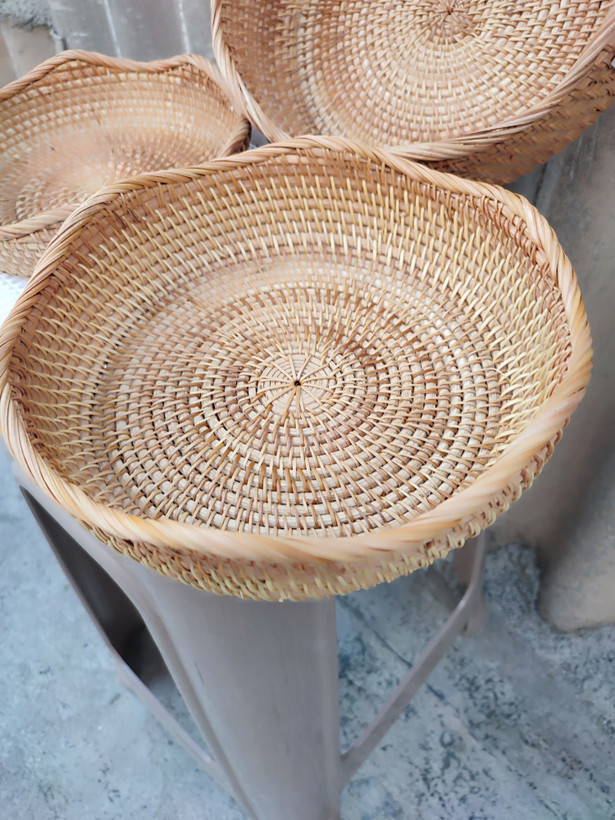 سبد حصیری گرد (۳ سایز)