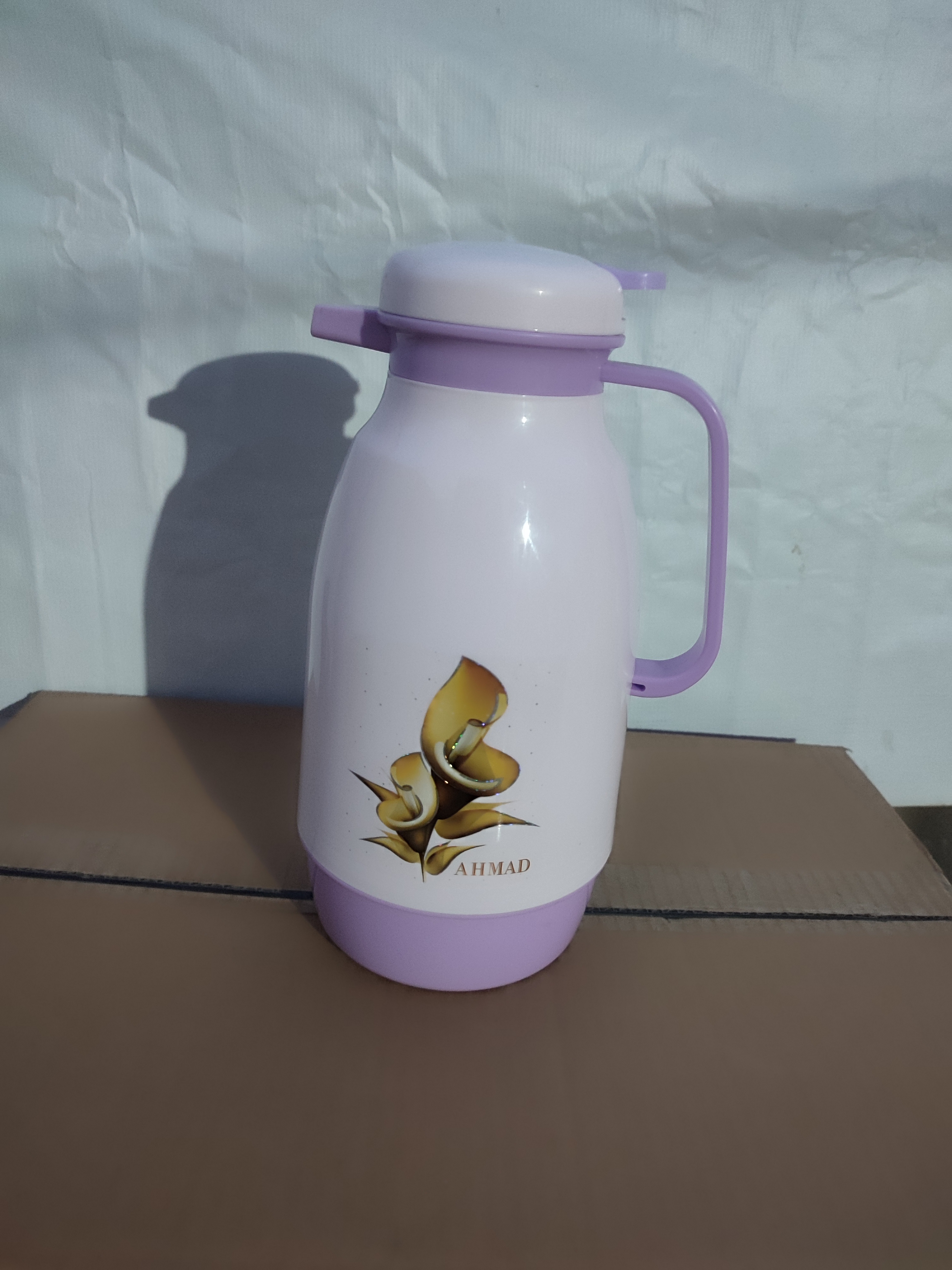 فلاسک چای احمد ...گلدار    شیشه رنگی (اصلی)