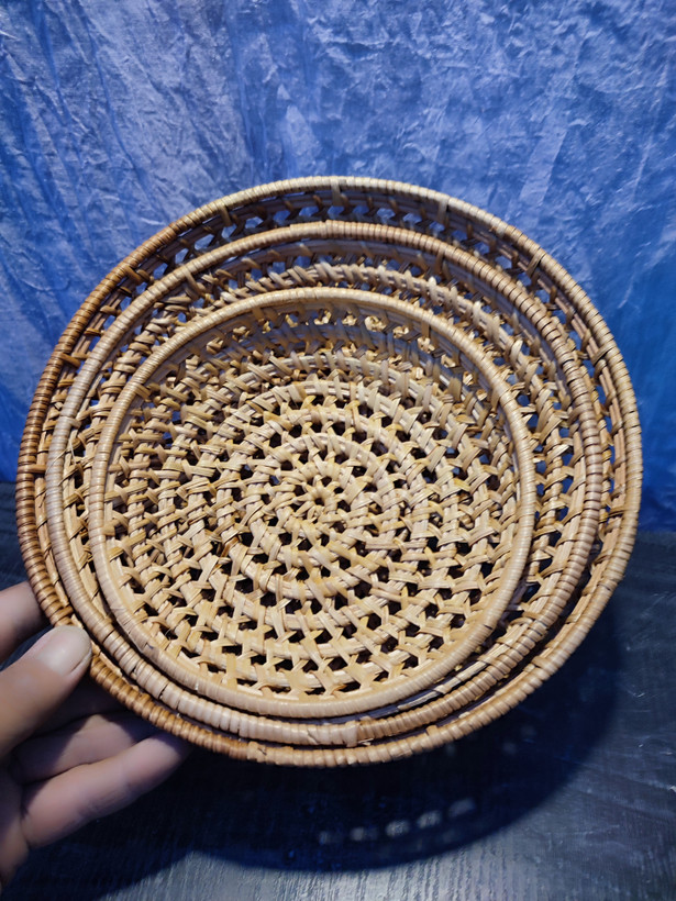بشقاب حصیری ( بافت ) گود ( وارداتی ) ۳ سایز