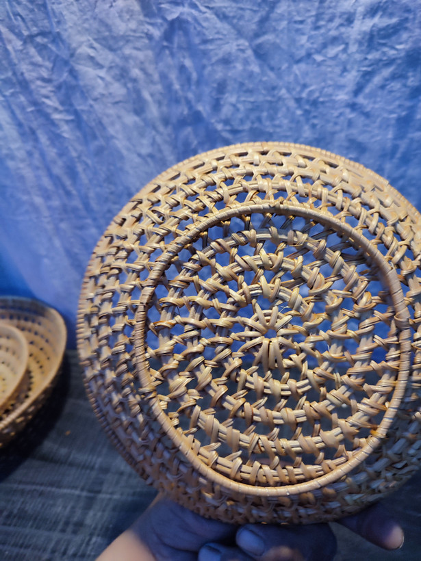 بشقاب حصیری ( بافت ) گود ( وارداتی ) ۳ سایز