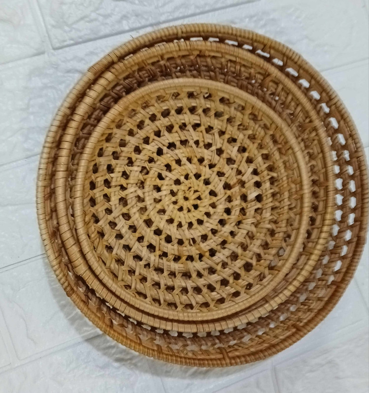 بشقاب حصیری ( بافت ) گود ( وارداتی ) ۳ سایز
